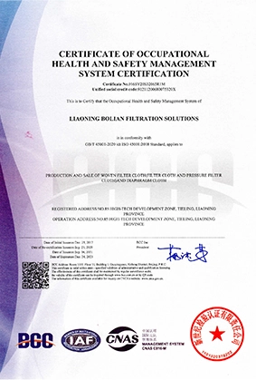 occupational health and safety management system certificate